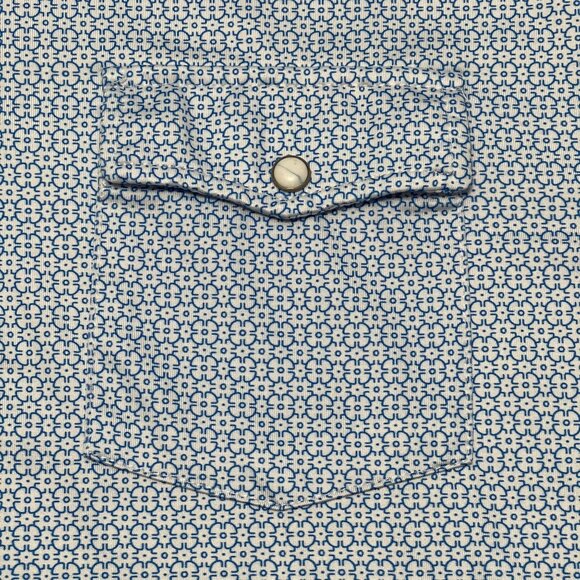 Rafter C Men's Light Blue Pattern Polo Size Medium - Picture 3 of 5